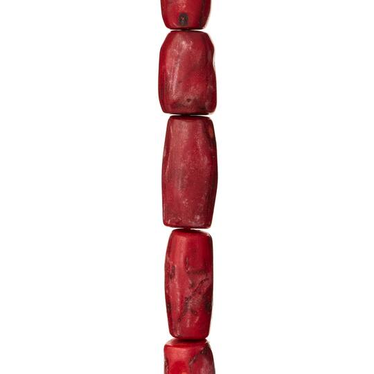 Red Dyed Sponge Coral Tube Beads by Bead Landing™